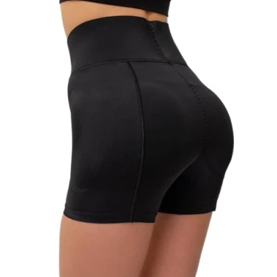 Immagine di SodaCoda Pantaloncini rassodanti per fianchi e glutei, imbottiti in schiuma, con fascia su vita, stile da vita bassa a alta, caldi, collezione autunno inverno, taglie: XS XXL Black Small