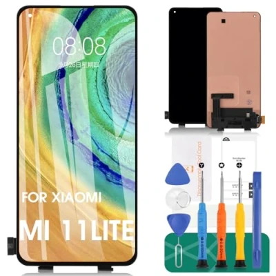 Immagine di Per Xiaomi 11 Lite 5G NE Sostituzione Dello Schermo Mi Display LCD Touch Screen Digitizer Assembly 2107113SG Kit di Riparazione (nero)