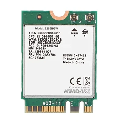 Immagine di Scheda di Rete Wireless Bluetooth 4.2 WiFi NGFF/M2 2.4G/5G per Intel 8265 867M 802.11AC Lenovo