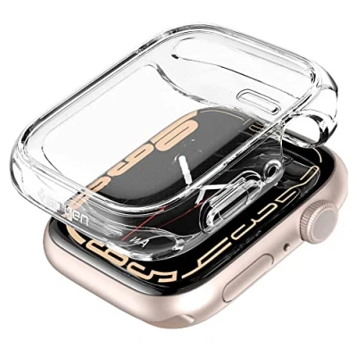 Immagine di Spigen Cover Ultra Hybrid Compatibile con Apple Watch Series per 9/8/7 (41mm) Crystal Clear (Transparente)