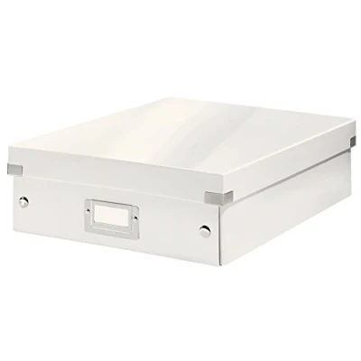 Immagine di Leitz Click &amp; Store WOW Scatola Organizer Media, per Archivio e Organizzazione di Cavi Cancelleria, Adatta a Casa Ufficio, Bianco, 60580001
