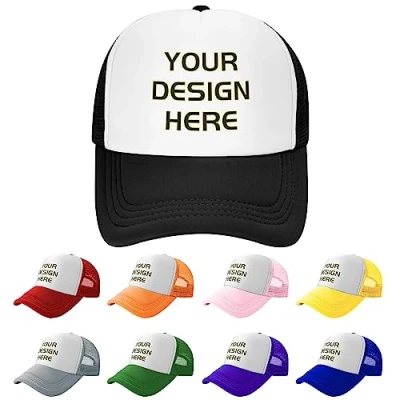 Immagine di Lsjuee Cappelli Personalizzati da Uomo Camionista Berretto Baseball Cappello in Rete Traspirante Aggiungi Design La Tua Immagine/Testo/Logo