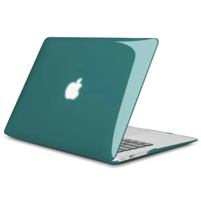 Immagine di TECOOL Custodia Trasparente MacBook Air 13 Pollici 2010 2017, Mac A1466 A1369 Clear Case Cover Rigida in Plastica Sottile, Cristallo Verde Profondo