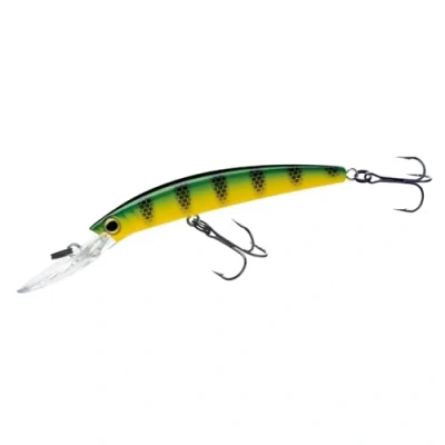 Immagine di Yo Zuri Crystal Minnow Deep Diver Glaucomi (F) 110 mm 4 3/20,3 cm Verde persico Floating Lure