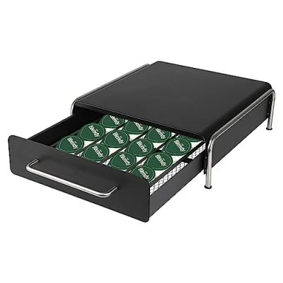 Immagine di Cassetto Porta Capsule Portacapsule Compatibile con Vertuo Contenitore 36x Macchina Espresso Organizer e Supporto Macchine Caffè 30,5 * 31,5 10 cm (36 pezzi) nero
