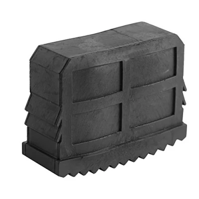 Immagine di DAWH Tappetino per Piedi Scala in Gomma Piena Nera, Cuscino Scala, 57 x 21 mm Alluminio