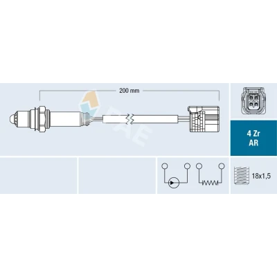 Immagine di FAE 75632 Sonda lambda HONDA: CIVIC 8 Hatchback