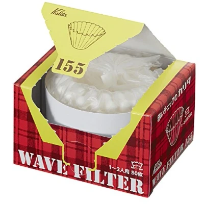 Immagine di Kalita Saluto Filtri KWF 155 Confezione da 50 Foglio Bianco Tipo conveniente di Sicurezza per l&#039;estrazione E Memorizzazione 22211 (Giappone Import) (155 (1 a 2 Persone))
