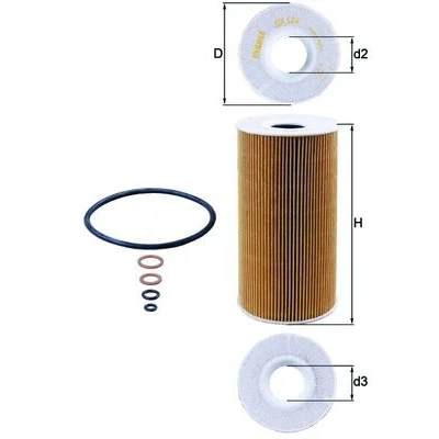 Immagine di MAHLE ORIGINAL OX 126D filtro olio Cartuccia BMW: 3 Sedan, 5 Touring, LAND ROVER: Range Rover 2, OPEL: Omega B Caravan