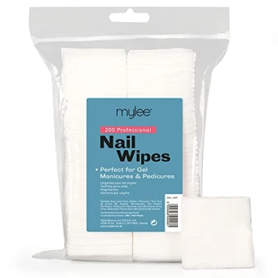 Immagine di Mylee Lint Free Wipes Confezione da 200 Prep Clean Wipe NUOVE 100% salviettine per unghie che non lasciano residui