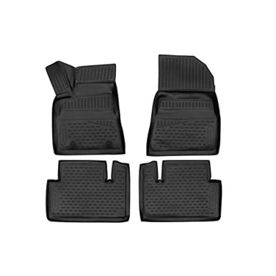 Immagine di Element tappetini in Gomma 3D Premium su Misura Adatti per Tesla Model 3, Mk1 (I), 2017 2023, 4 Pezzi.