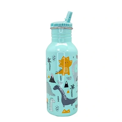 Immagine di NERTHUS FIH 1156 Piccola bottiglia d&#039;acqua per bambini con tappo a cannuccia prova di perdite 500 ml,
