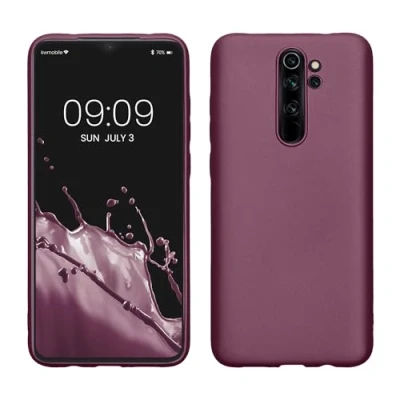 Immagine di kwmobile Custodia Compatibile con Xiaomi Redmi Note 8 Pro Cover Back Case Morbida Protezione in Silicone TPU Effetto metallizzato lavanda