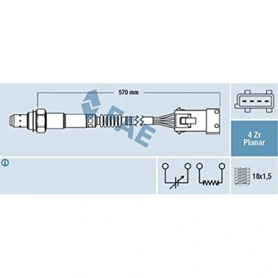 Immagine di FAE 77240 Sonda lambda PEUGEOT: 207 Hatchback, 206 106 II CITROËN: Saxo C3 I Xsara Picasso
