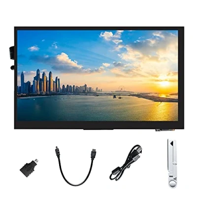 Immagine di Ingcool 7 pollici HDMI LCD Display per Raspberry Pi 4B/3B+/3B/2B/A+/Zero/W/Zero WH, 1024x600 IPS Schermo Monitor Capacitivo Touch Screen, Supporto Windows 8 10