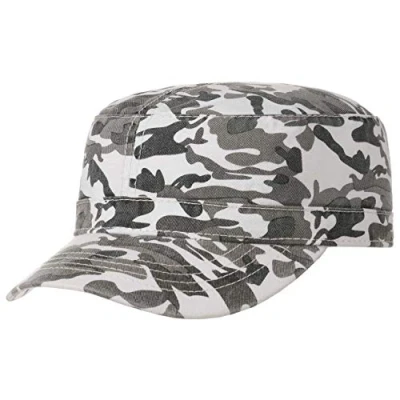 Immagine di UNIFORM CAMOUFLAGE BIANCO Berretto ARMY Cappello MILITARE CAP CHAPEAUX 100% COTONE UNISEX