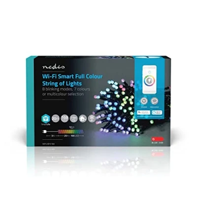Immagine di NEDIS SmartLife LED decorativo Corda RGB 168 Indoor e Outdoor 7 Pattern di movimento 20 m Android/IOS