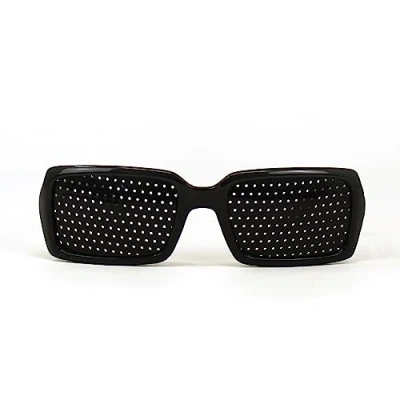 Immagine di NATURALIGHT Occhiali stenopeici Certificati metodo Bates modello Kunzite con fori per ginnastica oculare Pinhole Glasses