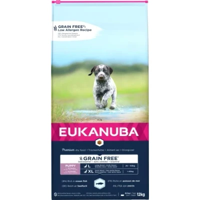 Immagine di Eukanuba Grain Free* Alimento per cuccioli di taglia grande, Ricetta a basso contenuto allergeni, 12 kg