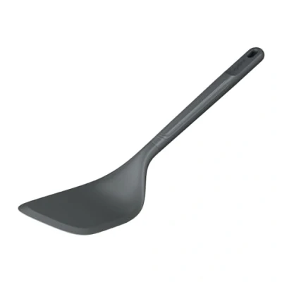 Immagine di Zyliss Paletta da cucina angolata, in paglia di grano sostenibile/silicone, spatola per cucinare, antiaderente, testa silicone resistente al calore, grigio Beluga, 21 cm x 6 cm, lavabile