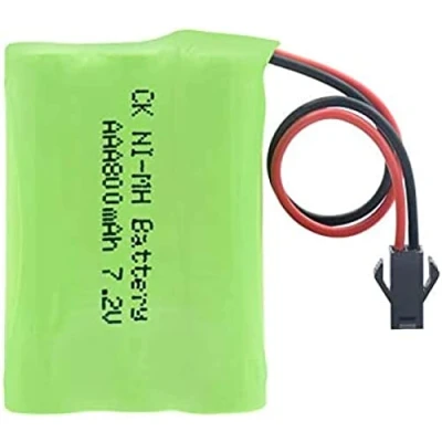 Immagine di Pacco Batterie Ricaricabili Ni Mh 7.2v 800mah 6 AAA, Con Connettore Per Pacchi AAA Sm 2p