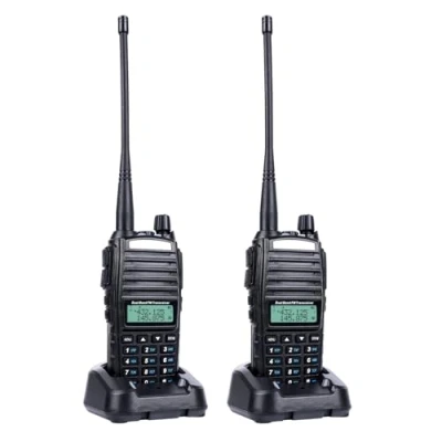 Immagine di Walkie Talkie Ricaricabile, 144 146/430 440 MHz, 128 Canali, VOX, CTCSS/DCS, UHF, VHF, FM,Radio Batteria Da 1800 MAh, Portata Massima Di Conversazione 5 8 Km Professionali Con Auricolare