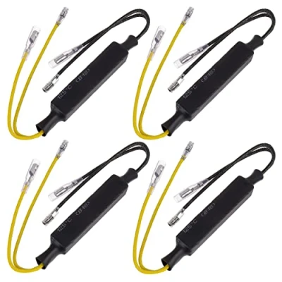 Immagine di EPLZON 12V 21W moto LED Indicatore di direzione resistore Adattatore per resistenza carico Flash Fix Error (confezione da 4 pezzi)