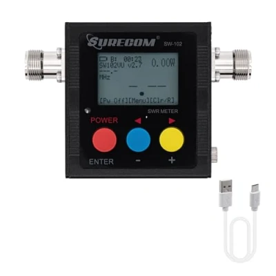Immagine di Surecom Gam3Gear SW 102S SO239 Connettore Digitale VHF UHF 125 525 MHz Potenza e SWR Meter