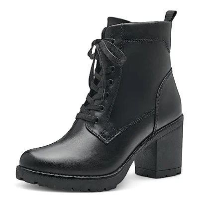 Immagine di MARCO TOZZI stivaletti da donna in similpelle con tacco e allacciatura color nero (black) 42 EU