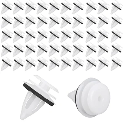 Immagine di volumoon 50 Pezzi Clip di Fissaggio per Auto, Rivetti in Plastica Fastener Auto con Rondella, Della Portiera Dell&#039;auto Universali, Pannello