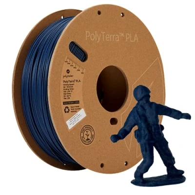 Immagine di Polymaker PM70956 Regular Filamento per stampante 3D plastica PLA contenuto di ridotto, Opaco 1.75 mm 1000 g Blu esercito Polyterra 1 pz.