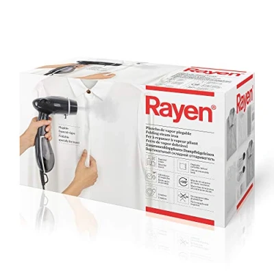 Immagine di Rayen Ferro da stiro a vapore verticale viaggio Serbatoio estraibile 140 ml portatile e pieghevole Speciale Misure: 26 x 16,5 12 cm