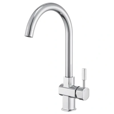Immagine di Auralum Rubinetto Lavello Cucina Cromato Girevole a 360 ,Miscelatore Monocomando Alto In Ottone Per Lavandino,Rubinetti Acqua Calda e Fredda