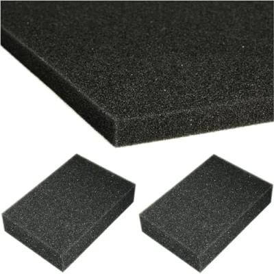 Immagine di mmasport Gomma Piuma Grigia per Imbottitura Schiuma espansa Cuscini divani sedie Pallet Giardino Protezione imballaggio modellismo densità 25 kg/m3 (40x30x2 cm (x 2 Pezzi))