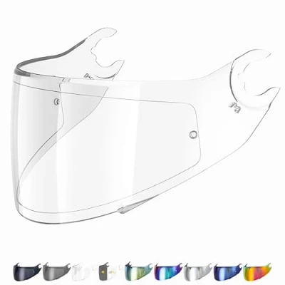 Immagine di Everalo Visiera compatibile con Shark Spartan Skwal 2 D Visiere Casco Pinlock Ready Antigraffio (Trasparente)
