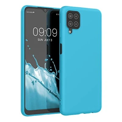 Immagine di kwmobile Custodia Compatibile con Samsung Galaxy A12 Cover Back Case per Smartphone in Silicone TPU Protezione Gommata celeste scuro