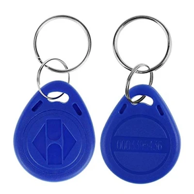 Immagine di LIBO 125KHz Smart ID Carta Tag Chiave RFID Controllo di Accesso Prossimità EM4100 TK4100 Key fobs Portachiavi NFC Token Badge Holder (10, Blu)