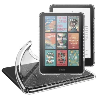 Immagine di FINTIE Custodia per 7&quot; Kindle Paperwhite 2024 (12ª Gen) e Colorsoft Signature Edition (1ª Gen), Ultra Sottile Protettiva Cover Trasparente Posteriore in TPU Morbido, Glittering