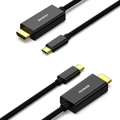 Immagine di BENFEI Cavo USB C a HDMI 4K 1,8m, 2 Confezioni Tipo [Compatibile Thunderbolt 3/4] per iPhone 15 Pro/Max MacBook Pro/Air 2023 iPad Pro iMac S23 XPS 17 e altro