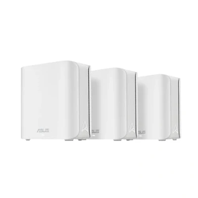 Immagine di ASUS ZenWiFi BD4 3 Pack Rete WiFi 7 a doppia banda, 3600 Mbps, copertura 604 m², due porte 2,5 G, controlli di sicurezza e Parental Control Inclusi, Smart Home Master SSIDs Bianco