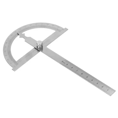 Immagine di Calibro del cercatore di angolo Goniometer goniometro acciaio inossidabile 0 180 gradi con il righello 15cm(120 * 150mm) pratico e resistente