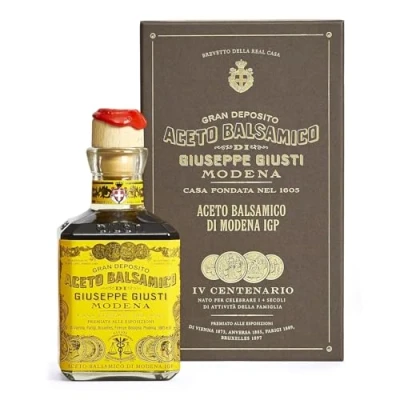 Immagine di Giusti Aceto Balsamico di Modena IGP 4 Medaglie d’oro Cubica 250ml con astuccio