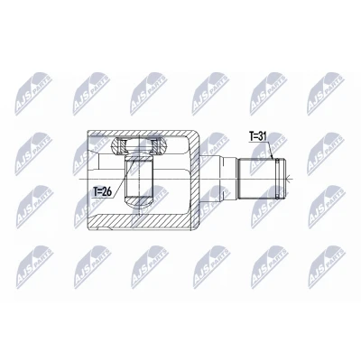 Immagine di NTY NPW VV 068 Kit Giunto Omocinetico Trasmissione automatica Assale anteriore Sx VOLVO: V40 Hatchback, LAND ROVER: Freelander 2 SUV