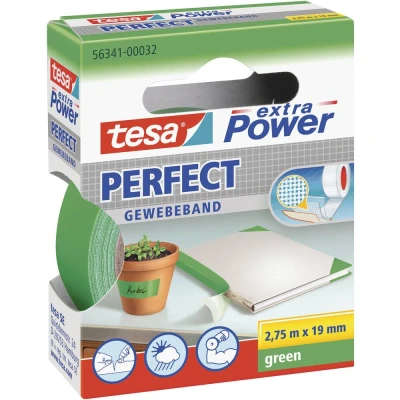 Immagine di tesa PERFECT 56341 00032 03 Nastro in tessuto tesa® extra Power Verde (L x L) 2.75 m 19 mm 1 pz.