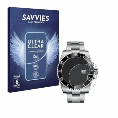 Immagine di savvies (6 Pezzi Pellicola Protettiva per Rolex Submariner (Date) Protezione Schermo Trasparente