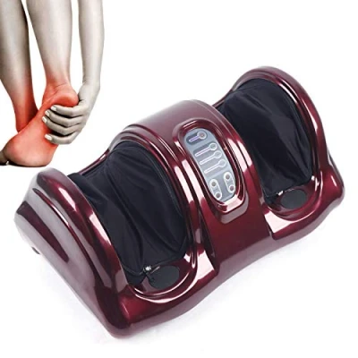 Immagine di Massaggiatore per piedi, massaggio shiatsu con funzione di calore, impastare, rotolare e compressione dell&#039;aria, allevia il dolore nella fascite plantare rivitalizza i piedi stanchi. Telecomando