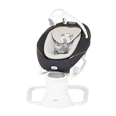 Immagine di GRACO All Ways Soother Sdraietta e dondolo 2 in 1, dalla nascita a circa 6 mesi (9 kg), colore grigio fantasia Into the wild