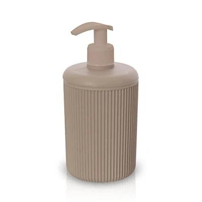 Immagine di Inbagno Dispenser Sapone colorato Tortora, 280 ml in plastica, Linea Ring