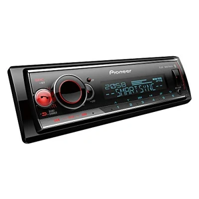 Immagine di Pioneer MVH S520BT, Autoradio 1DIN, rossa, navigazione del menù in tedesco, Bluetooth, USB, entrata AUX, controllo diretto da iPod/iPhone, vivavoce, Smart Sync
