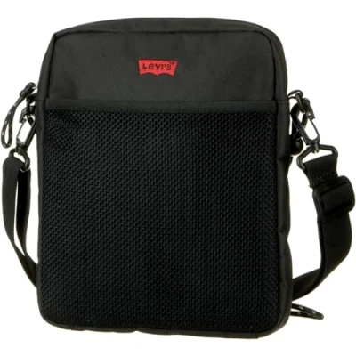 Immagine di Levi&#039;s DUAL Strap North South Crossbody Unisex Borsa a tracolla, Taglia: One Size, Regular black